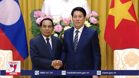 Chủ tịch nước tiếp Thường trực Ban Bí thư, Phó Chủ tịch nước Lào