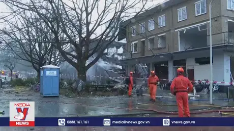 Sập tòa nhà ở La Haye (Hà Lan)