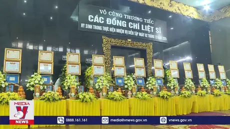 Lễ tang 12 liệt sĩ hy sinh khi diễn tập phòng thủ
