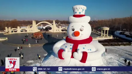 Cáp Nhĩ Tân chuẩn bị cho lễ hội băng tuyết lớn nhất thế giới