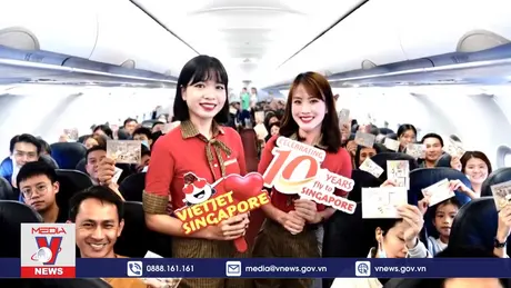 Vietjet tặng 10.000 vé bay chỉ từ 0 đồng Việt Nam - Singapore