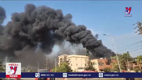 Cháy nhà xưởng ở Khu công nghiệp Cái Lân