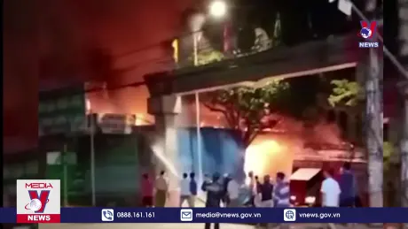 Cháy lớn thiêu rụi nhiều tài sản nhà dân tại Bình Phước