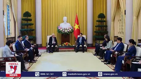 Chủ tịch nước Lương Cường tiếp Đặc phái viên của Tổng thống Palestine