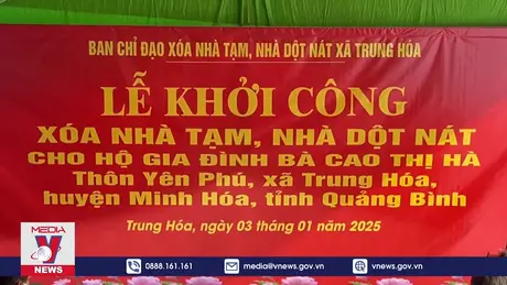 Quảng Bình đồng loạt khởi công xóa nhà dột nát