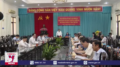Đoàn kiểm tra của Bộ Chính trị làm việc với Tỉnh ủy Bến Tre