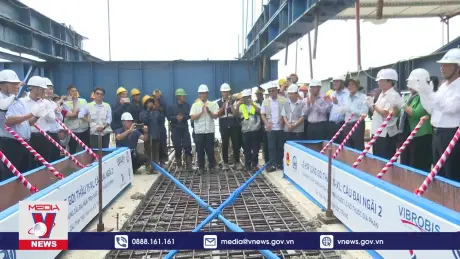 Hợp long cầu Đại Ngãi 2, tỉnh Sóc Trăng