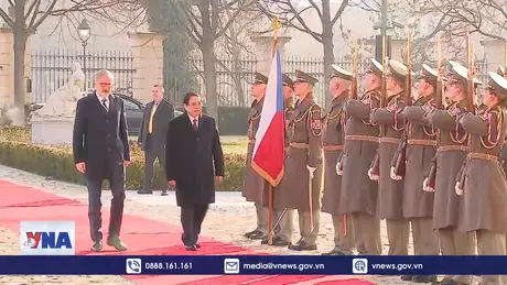 Lễ đón Thủ tướng Phạm Minh Chính thăm Cộng hoà Séc