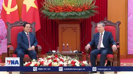 Tổng Bí thư tiếp Đoàn đại biểu cấp cao Đảng Nhân dân Campuchia