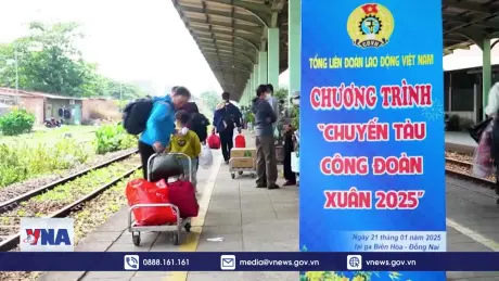 Chuyến tàu công đoàn đầu tiên đưa công nhân về quê đón Tết