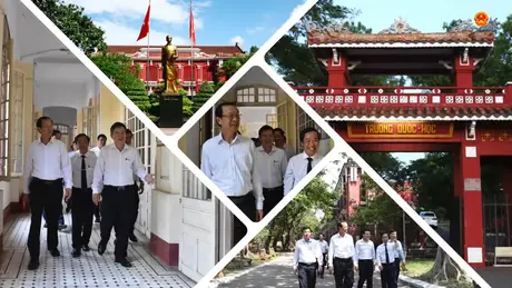 Thứ trưởng Phạm Ngọc Thưởng thăm trường THPT chuyên Quốc Học - Huế