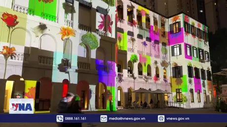 Hong Kong (Trung Quốc) trình diễn ánh sáng 3D mừng Tết Nguyên đán