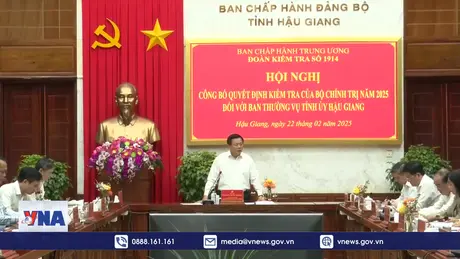 Công bố quyết định kiểm tra tại Hậu Giang