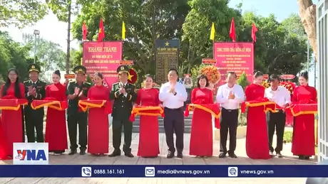 Khánh thành Bia tưởng niệm liệt sỹ Đồn Biên phòng cửa khẩu Chàng Riệc