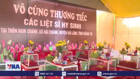 Truy điệu, an táng 8 hài cốt liệt sỹ tại Quảng Trị