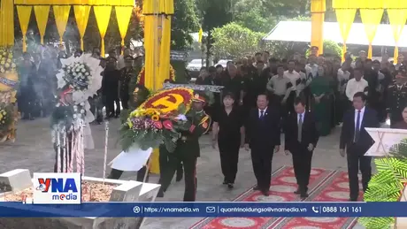 Truy điệu, an táng 26 hài cốt liệt sỹ hi sinh tại Lào, Campuchia