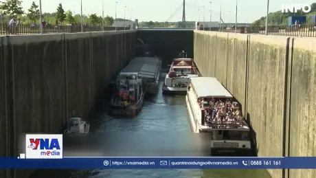 Vận tải đường sông huyết mạch của châu Âu gặp khó do hạn hán