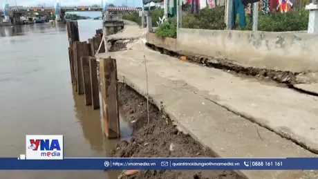 Bạc Liêu khẩn trương khắc phục sạt lở bờ sông 30/4
