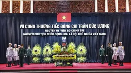 [Chùm ảnh] - Lễ Quốc tang nguyên Chủ tịch nước Trần Đức Lương
