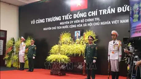 [Chùm ảnh] - Lễ viếng nguyên Chủ tịch nước Trần Đức Lương tại Bộ Chỉ huy quân sự tỉnh Quảng Ngãi