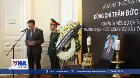 Mở sổ tang và lễ viếng nguyên Chủ tịch nước Trần Đức Lương tại LB Nga