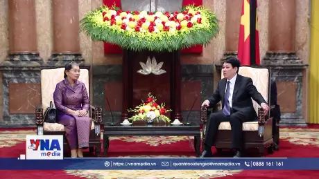 Chủ tịch nước Lương Cường tiếp Phó Chủ tịch Đảng Nhân dân Campuchia
