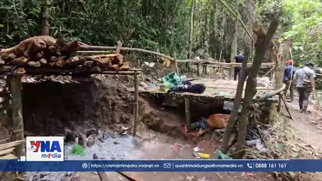 Gia Lai triệt phá mỏ vàng trái phép trong rừng phòng hộ