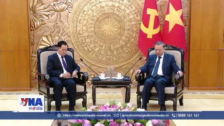 Tổng Bí thư Tô Lâm tiếp Chánh Văn phòng Trung ương Đảng Nhân dân Cách mạng Lào