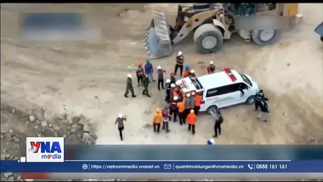 Tiếp tục tìm kiếm nạn nhân trong vụ sạt lở mỏ đá Indonesia