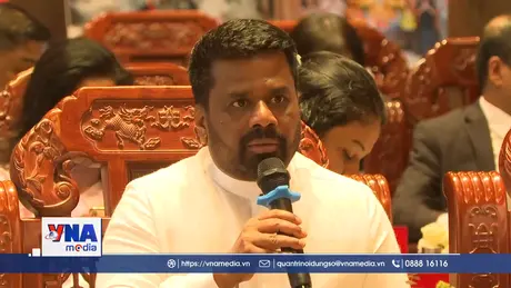 Tổng thống Sri Lanka thăm và làm việc tại chùa Bái Đính