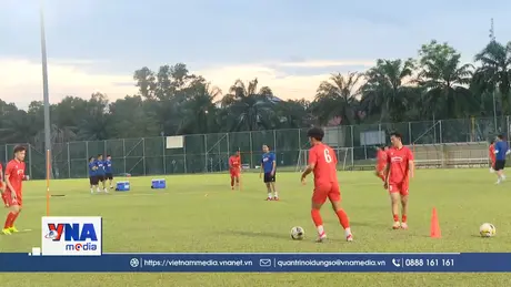 Buổi tập đầu tiên của đội tuyển Việt Nam tại Selangor, Malaysia