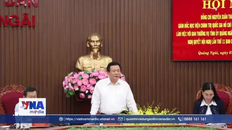 Đoàn công tác của Bộ Chính trị làm việc tại Quảng Ngãi