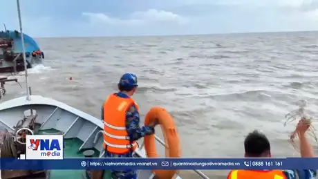 Sóc Trăng cứu nạn thành công 5 thuyền viên gặp nạn