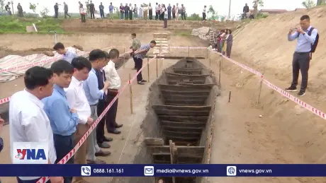 Nhiều phát hiện quan trọng khi khảo cổ chiếc thuyền cổ tại Bắc Ninh