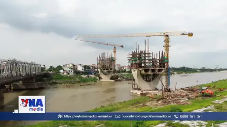 Cầu Đuống mới nguy cơ dừng thi công vì mặt bằng 