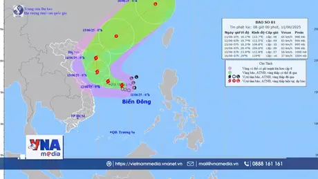 Bão số 1 hình thành, chính thức ghi nhận cơn bão đầu tiên năm 2025