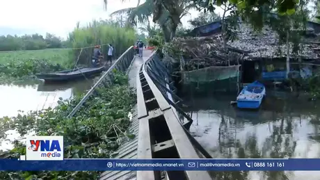 Sóc Trăng khắc phục cầu sụp lún, giúp người dân lưu thông