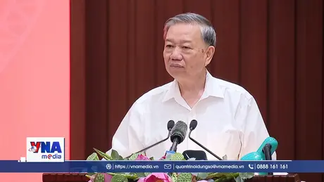 Tổng Bí thư Tô Lâm phát biểu tại buổi làm việc với Ban Thường vụ Thành ủy Hà Nội