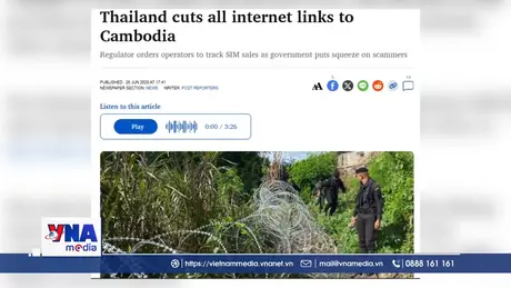 Thái Lan tạm ngừng toàn bộ kết nối internet với Campuchia