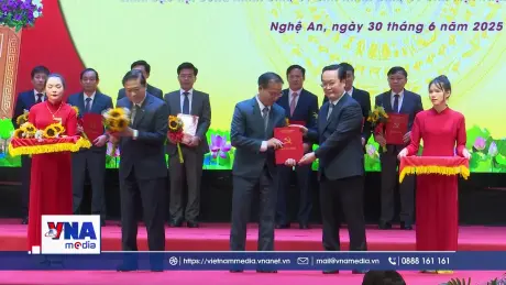 Công bố Nghị quyết sắp xếp đơn vị hành chính tỉnh Nghệ An