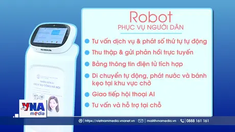 Phường đầu tiên của Hà Nội đưa robot AI vào phục vụ nhân dân