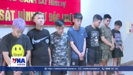 Tạm giữ 9 đối tượng gây rối trật tự công cộng ở Hải Phòng