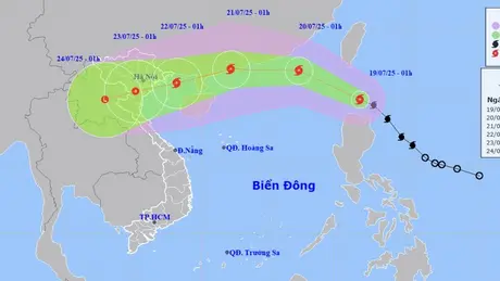 Bão WIPHA đi vào Biển Đông và trở thành bão số 3 trong năm 2025