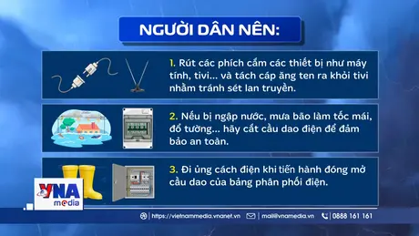 Hướng dẫn an toàn điện khi trời mưa bão, ngập nước