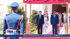 Lễ đón Chủ tịch nước Lương Cường thăm Ai Cập