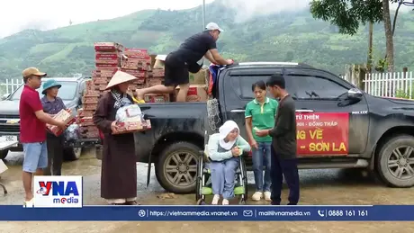 Hỗ trợ nhân dân xã Huổi Một, Sơn La bị thiệt hại do mưa lũ