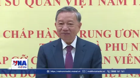 Tổng Bí thư gặp gỡ Đại sứ quán và cộng đồng người Việt Nam tại Hàn Quốc