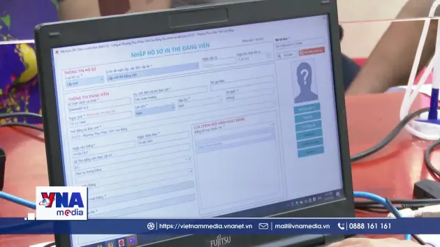 Cao Bằng nỗ lực hoàn thành cấp thẻ đảng viên mới