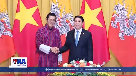 Chủ tịch nước Lương Cường hội đàm với Quốc vương Bhutan