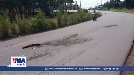 Đường ĐT759 xuống cấp, tiềm ẩn nguy cơ tai nạn giao thông